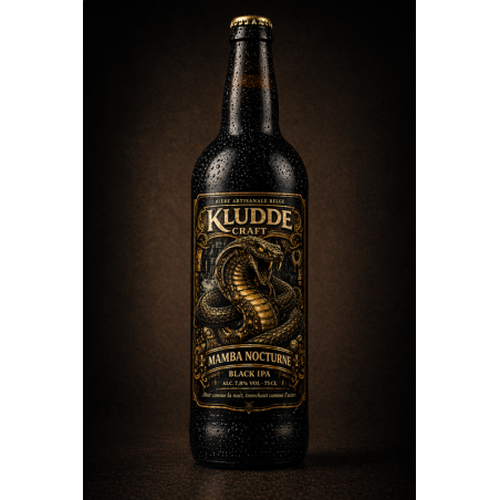 Kludde - Brasserie - Black Mamba - Black IPA - 75cl – Bière artisanale belge 7,8%