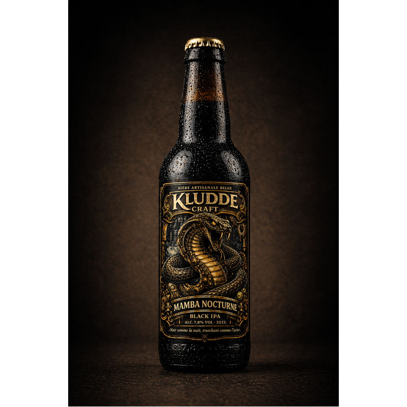 Kludde - Brasserie - Black Mamba - Black IPA - 33cl – Bière artisanale belge 7,8%