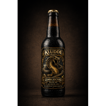 Kludde - Brasserie - Black Mamba - Black IPA - 33cl – Bière artisanale belge 7,8%
