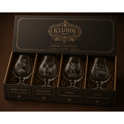 Kludde - Brasserie - Coffret 4 Verres Tulipe - Les Incontournables – Verre à bière collector gravé