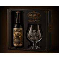 Kludde - Brasserie - Coffret Bière/Verre - Aurea Machina - Blonde - 75cl – Bière artisanale belge 7%