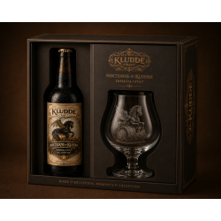 Kludde - Brasserie - Coffret Bière/Verre - Nocturne de Kludde - Stout Impérial - 75cl – Bière artisanale belge 10.5%