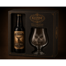 Kludde - Brasserie - Coffret Bière/Verre - Grand Cerf des Rouages - Triple - 75cl – Bière artisanale belge 9%